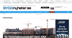 Desktop Screenshot of byggnyheter.se